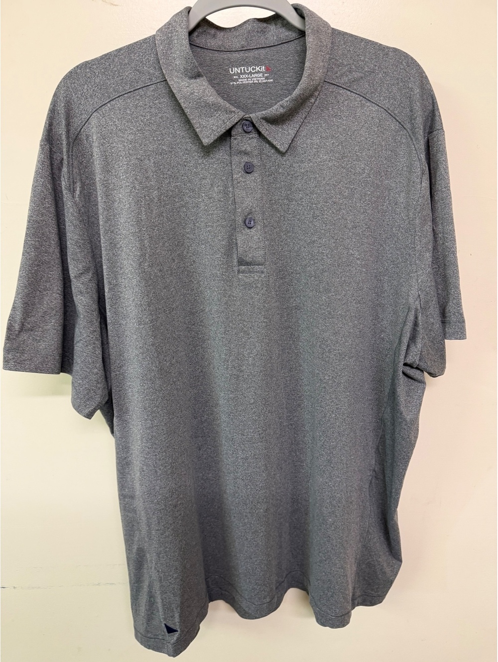 UNTUCKit Men's Gray Polo Shirt XXL